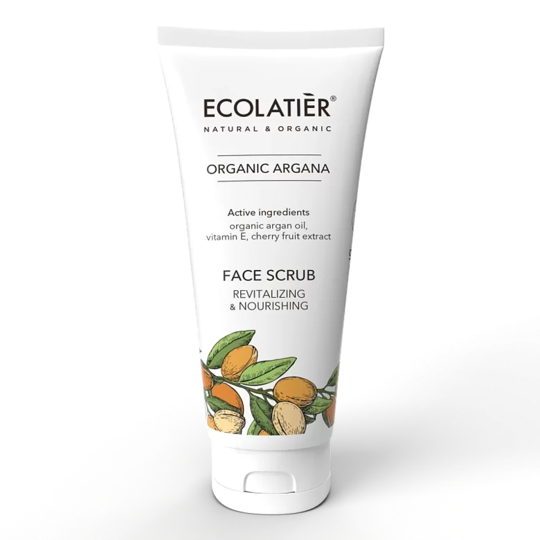 ECOLATIER Восстанавливающий и питательный скраб для лица ORGANIC ARGANA, 100 мл